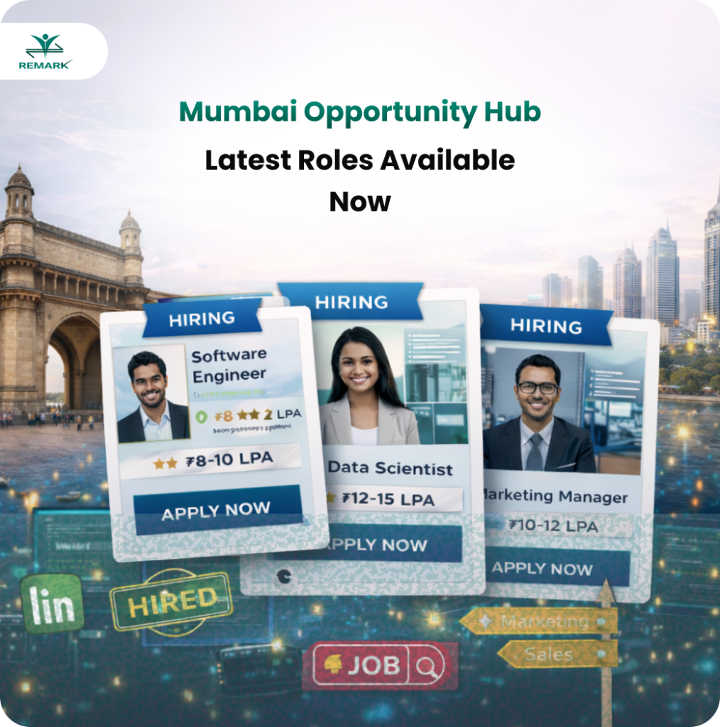 Mumbai job opportunities with hiring companies, walk-in interviews, and latest vacancies across IT, finance, startups, and MNC sectors