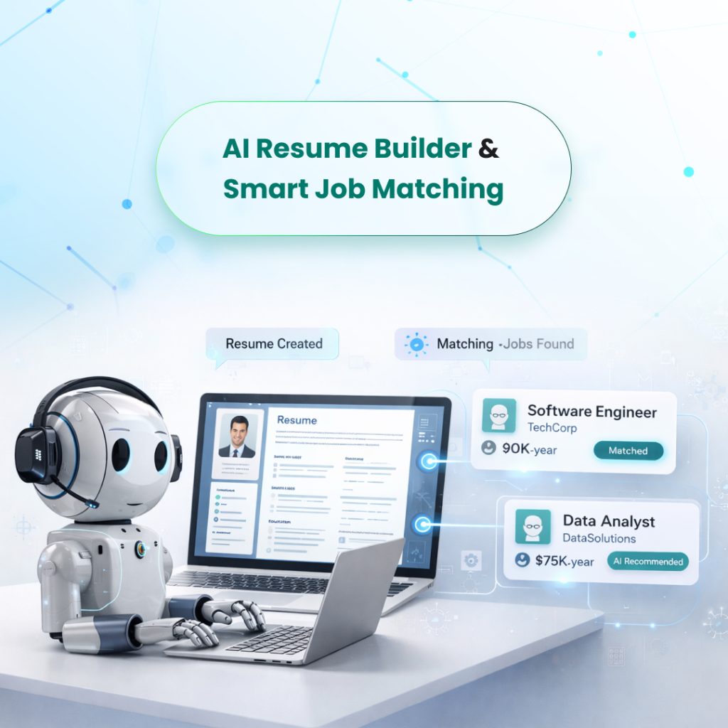 Candidate using a job search app on a smartphone to find job opportunities