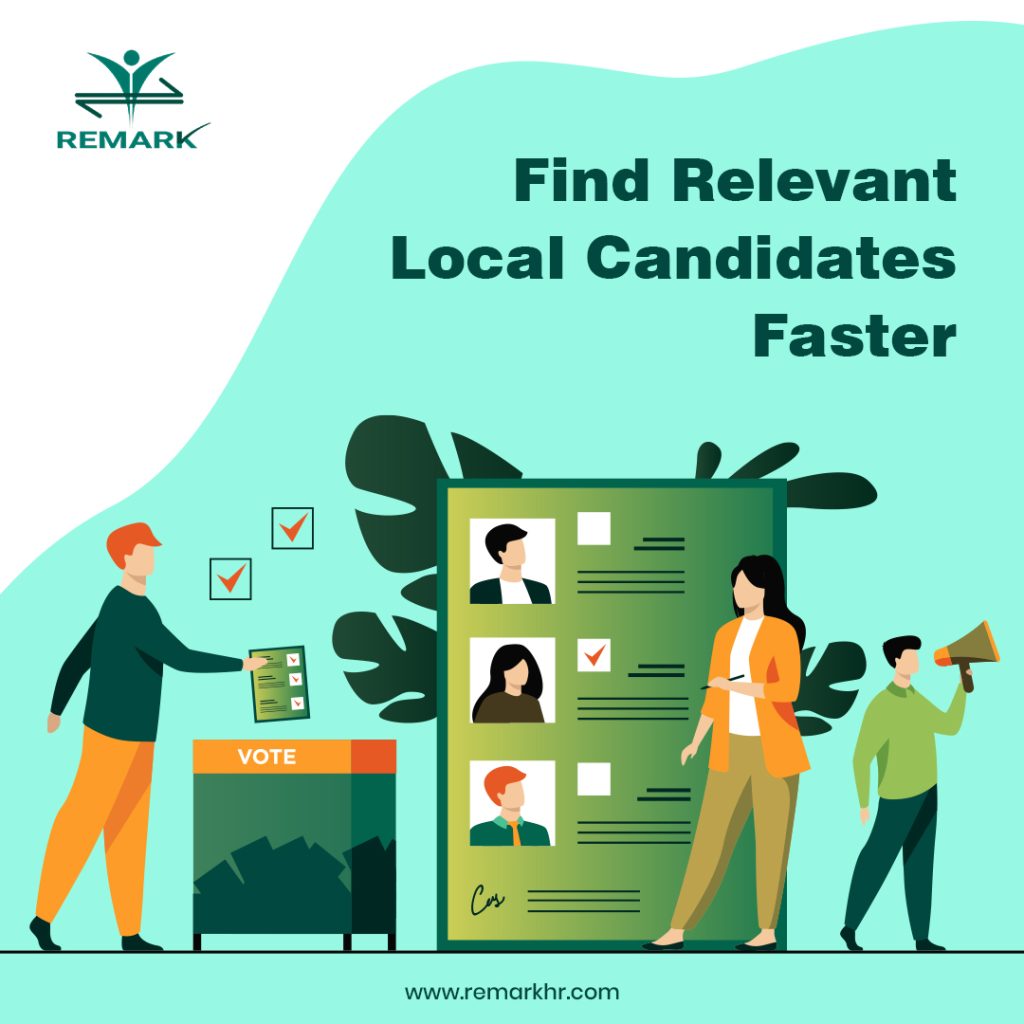 Recruiter using a local job posting app to find candidates faster