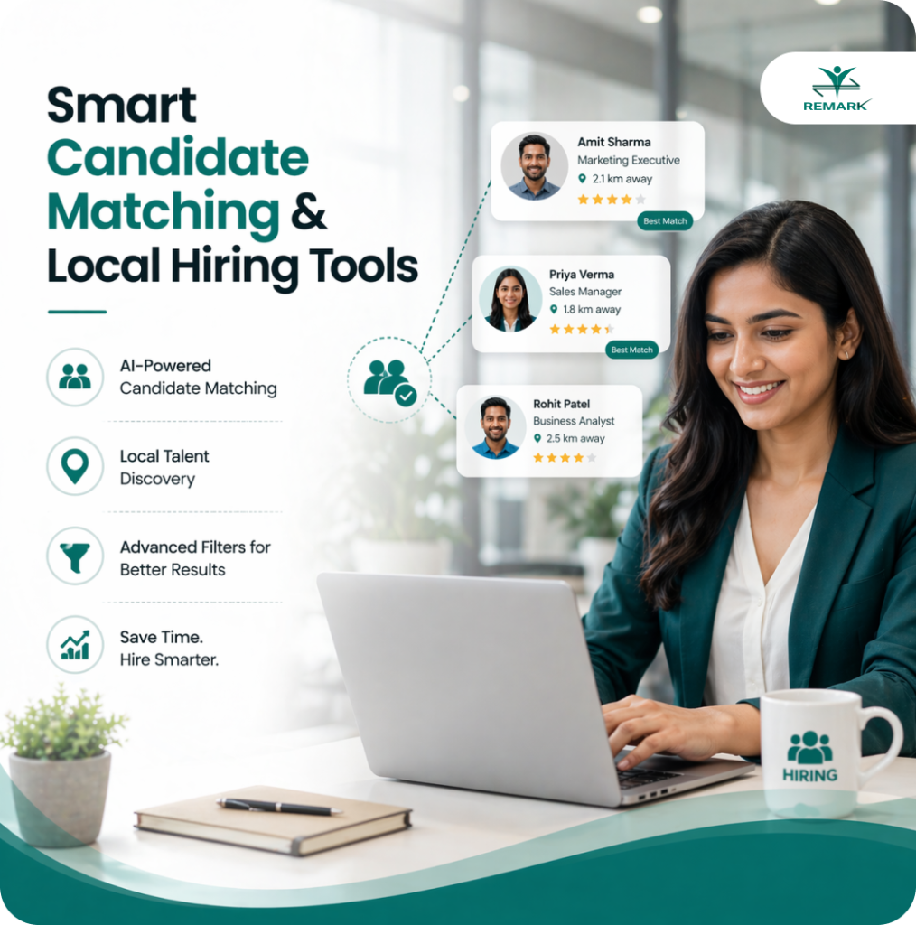 Recruiter using a local app job posting to find candidates faster